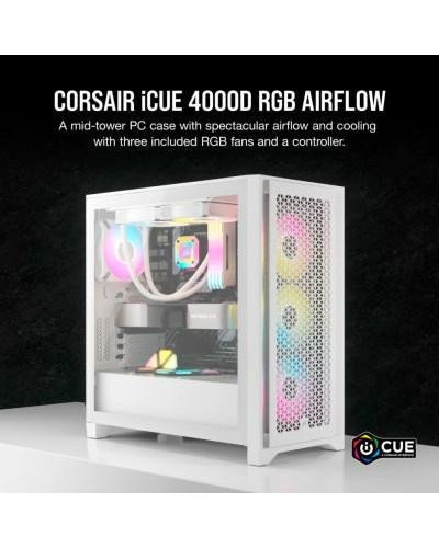 Корпус Corsair 4000D RGB Airflow White (CC-9011241-WW)