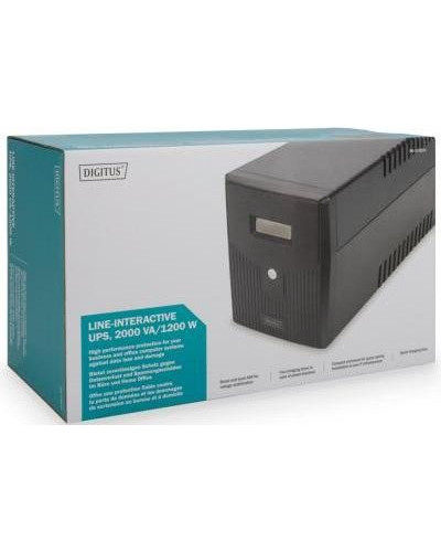 Лінійно-інтерактивне ДБЖ Digitus Line-Interactive 2000VA/1200W LCD 4xSchuko RJ45 RS232 USB (DN-170076)