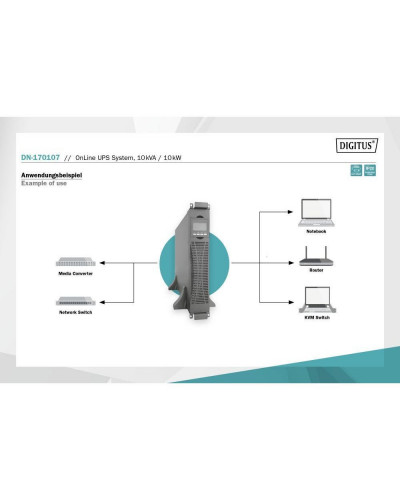 ДБЖ безперервної дії (Online) Digitus OnLine UPS system 10 kVA 10 kW (DN-170107)