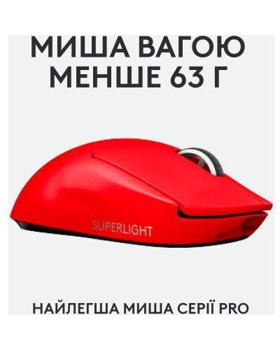 Миша Logitech G Pro X Superlight Wireless Red (910-006784)