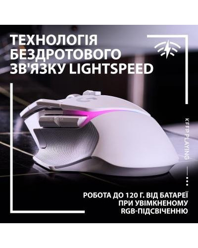 Миша Logitech G502 X Plus White (910-006171)