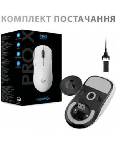 Миша Logitech G Pro X Superlight Wireless White (910-005942)