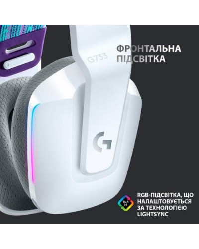 Наушники с микрофоном Logitech G733 LIGHTSPEED Wireless RGB WHITE (981-000883)