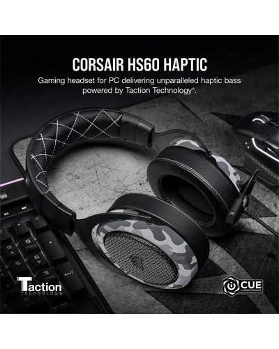 Наушники с микрофоном Corsair HS60 Haptic Artic Camo (CA-9011225)