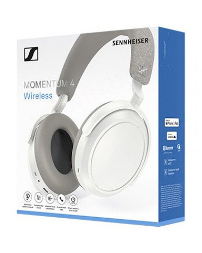 Навушники з мікрофоном Sennheiser MOMENTUM 4 Wireless White (509267)