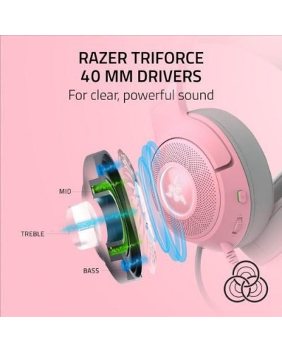 Наушники с микрофоном Razer Kraken Kitty V2 Quartz (RZ04-04730200-R3M1)