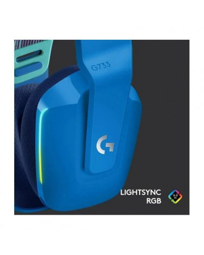 Наушники с микрофоном Logitech Lightspeed Wireless RGB Gaming Headset G733 Blue (981-000943)