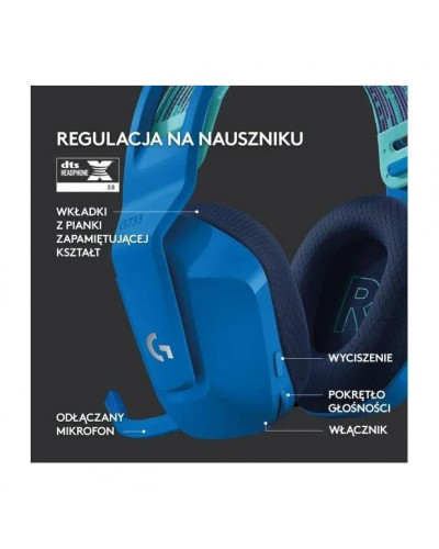 Наушники с микрофоном Logitech Lightspeed Wireless RGB Gaming Headset G733 Blue (981-000943)