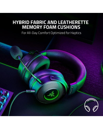 Наушники с микрофоном Razer Kraken V3 HyperSense Black (RZ04-03770100-R3M1)