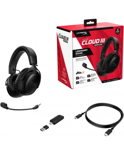 Навушники з мікрофоном HyperX Cloud III Wireless Black (77Z45AA)