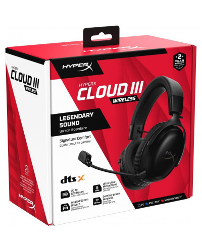 Навушники з мікрофоном HyperX Cloud III Wireless Black (77Z45AA)