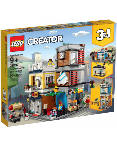 Блоковий конструктор LEGO Creator Зоомагазин і кафе в центрі міста (31097)