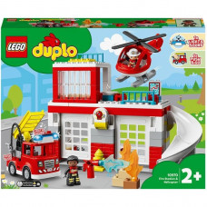 Блоковый конструктор LEGO Town Пожарное депо и вертолет (10970)