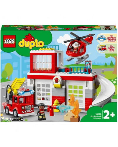 Блоковый конструктор LEGO Town Пожарное депо и вертолет (10970)