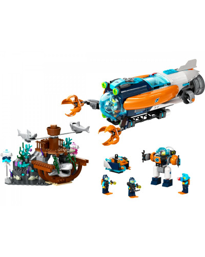 Блоковий конструктор LEGO City Глибоководний дослідницький підводний човен (60379)