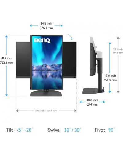 Монітор BenQ SW272Q (9H.LLPLB.QBE)