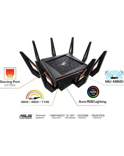 Бездротовий маршрутизатор (роутер) ASUS ROG Rapture GT-AX11000