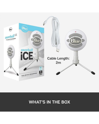 Мікрофон для ПК / для стрімінгу, подкастів Blue Microphones Snowball iCE white (988-000181)