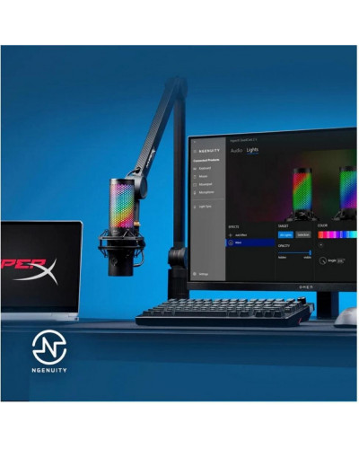 Мікрофон для ПК/ для стрімінгу, подкастів HyperX QuadCast 2 S Black RGB (9A273AA)
