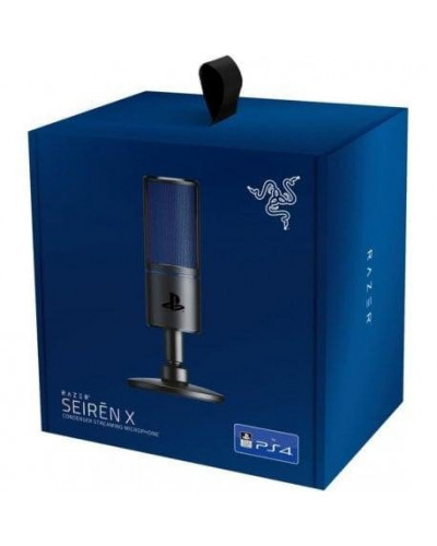 Мікрофон для ПК/ для стрімінгу, подкастів Razer Seiren X PS4 Black/Blue (RZ19-02290200-R3G1)