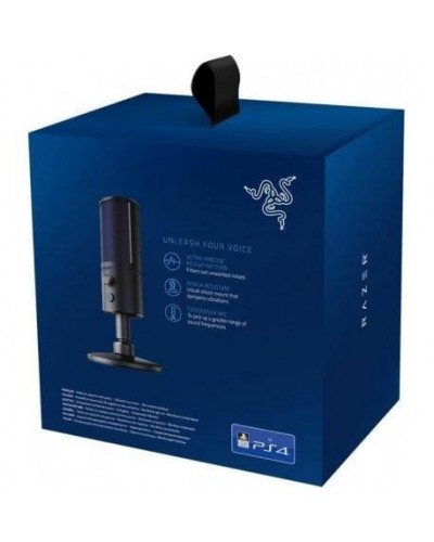 Мікрофон для ПК/ для стрімінгу, подкастів Razer Seiren X PS4 Black/Blue (RZ19-02290200-R3G1)