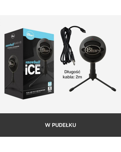 Мікрофон для ПК / для стрімінгу, подкастів Blue Microphones Snowball iCE Black (988-000172)