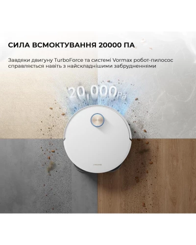 Робот-пилосос з вологим прибиранням Dreame X50 Ultra White (RLX85CE-6-Wh)