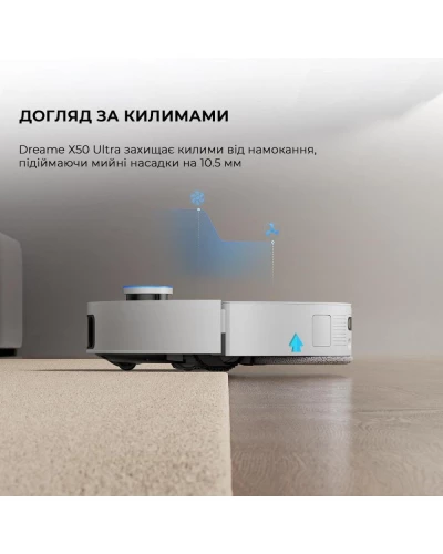 Робот-пилосос з вологим прибиранням Dreame X50 Ultra White (RLX85CE-6-Wh)