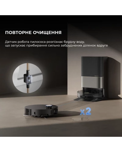 Робот-пилосос з вологим прибиранням Dreame X50 Ultra Black (RLX85CE-6-BL)