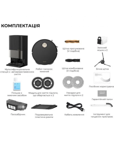 Робот-пилосос з вологим прибиранням Dreame X50 Ultra Black (RLX85CE-6-BL)