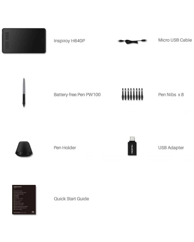 Графический планшет Huion H640P