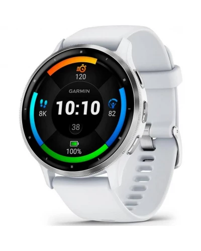 Смарт-часы Garmin Venu 3 Silver Stainless Steel Bezel with Whitestone Case and Silicone Band (010-02784-00/50)