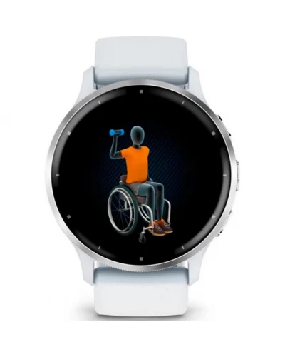 Смарт-часы Garmin Venu 3 Silver Stainless Steel Bezel with Whitestone Case and Silicone Band (010-02784-00/50)