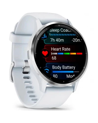 Смарт-часы Garmin Venu 3 Silver Stainless Steel Bezel with Whitestone Case and Silicone Band (010-02784-00/50)