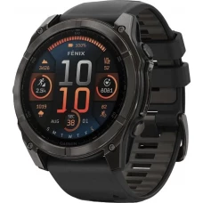 Смарт-часы Garmin Fenix 8 51mm AMOLED Sapphire Carbon Gray DLC Titanium w. Black/Pebble Gray S. Band (010-02905-20/21/