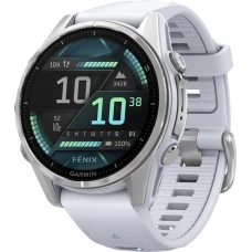 Смарт-часы Garmin Fenix 8 43mm AMOLED Silver with Whitestone Silicone Band (010-02903-00/06)