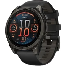 Смарт-часы Garmin Fenix 8 43mm AMOLED Sapphire Carbon Gray DLC Tit. w. Black/Pebble Gray S. Band (010-02903-20/21/28)