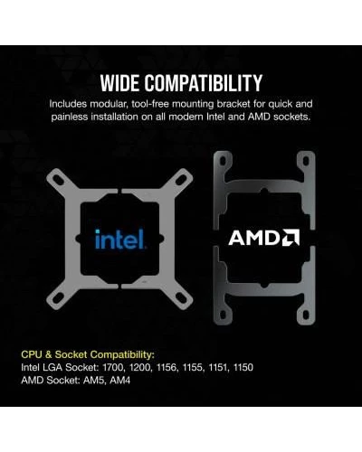 Водяное охлаждение Corsair iCUE LINK H100i LCD (CW-9061007-WW)