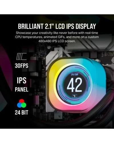 Водяное охлаждение Corsair iCUE LINK H100i LCD (CW-9061007-WW)