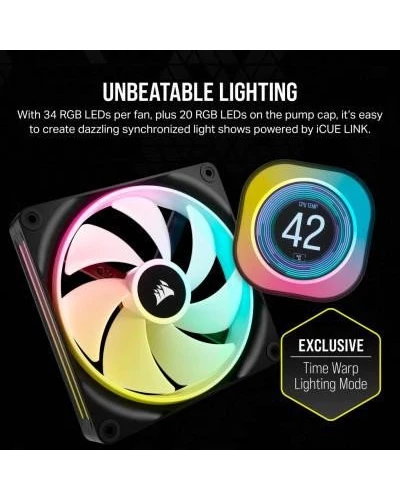 Водяное охлаждение Corsair iCUE LINK H100i LCD (CW-9061007-WW)