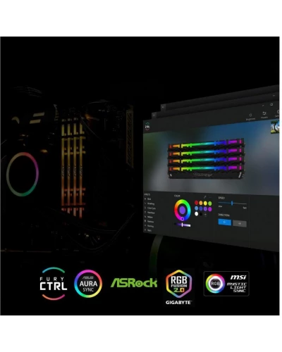 Пам'ять для настільних комп'ютерів Kingston FURY 32 GB (4x8GB) DDR4 3600 MHz Renegade RGB (KF436C16RBAK4/32)