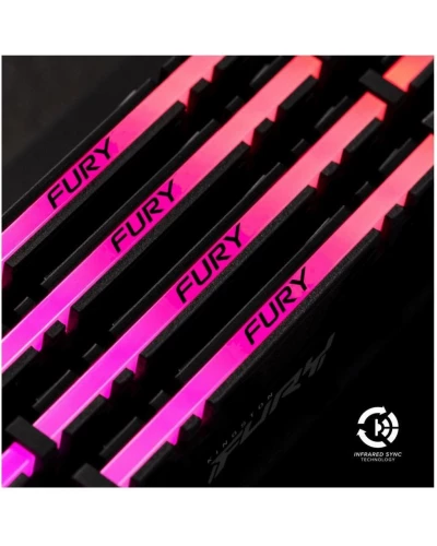 Пам'ять для настільних комп'ютерів Kingston FURY 32 GB (4x8GB) DDR4 3600 MHz Renegade RGB (KF436C16RBAK4/32)