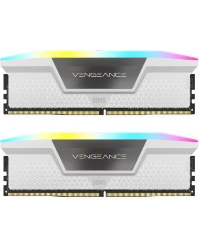 Пам'ять для настільних комп'ютерів Corsair 64 GB (2x32GB) DDR5 6000 MHz Vengeance RGB White (CMH64GX5M2B6000C40W)
