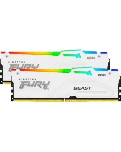 Пам'ять для настільних комп'ютерів Kingston FURY 64 GB (2x32GB) DDR5 5600 MHz Beast RGB EXPO White (KF556C36BWEAK2-64)