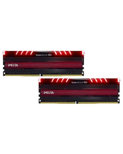 Пам'ять для настільних комп'ютерів TEAM 32 GB (2x16GB) DDR4 3000 MHz Delta Red LED (TDTRD432G3000HC16CDC01)
