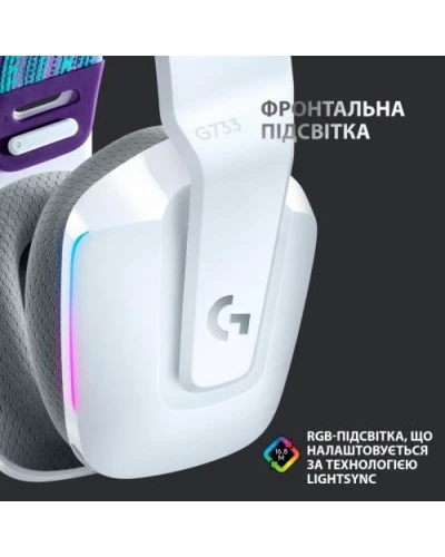 Навушники з мікрофоном Logitech G733 LIGHTSPEED Wireless RGB WHITE (981-000883)