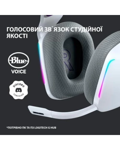 Навушники з мікрофоном Logitech G733 LIGHTSPEED Wireless RGB WHITE (981-000883)